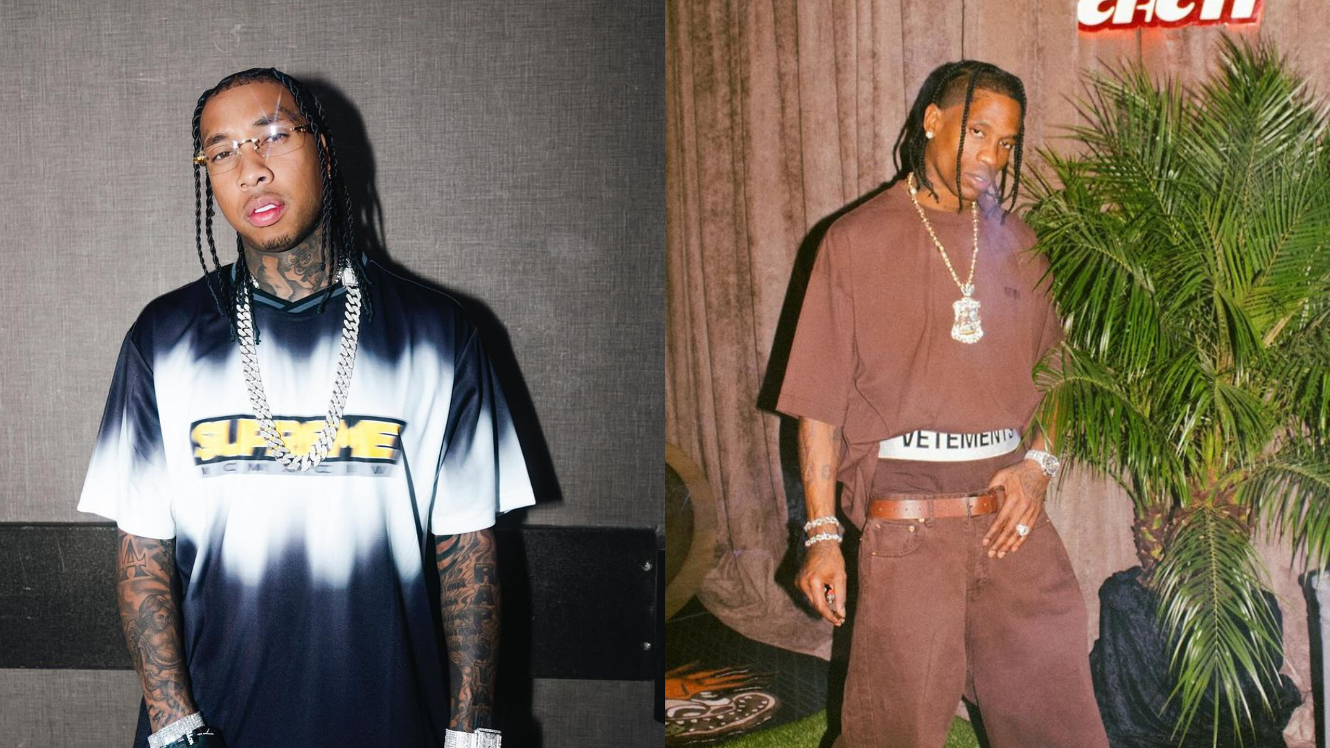 Tyga e Travis Scott trocam socos durante festa em Cannes, na França