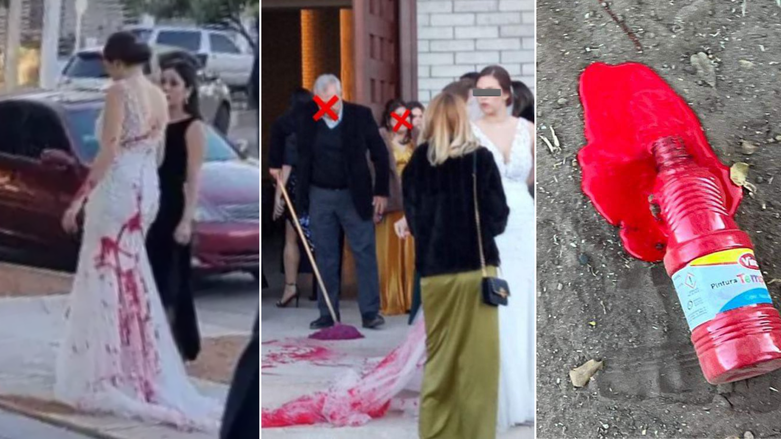 Família de sogra ataca noiva com tinta na tentativa de sabotar casamento no México