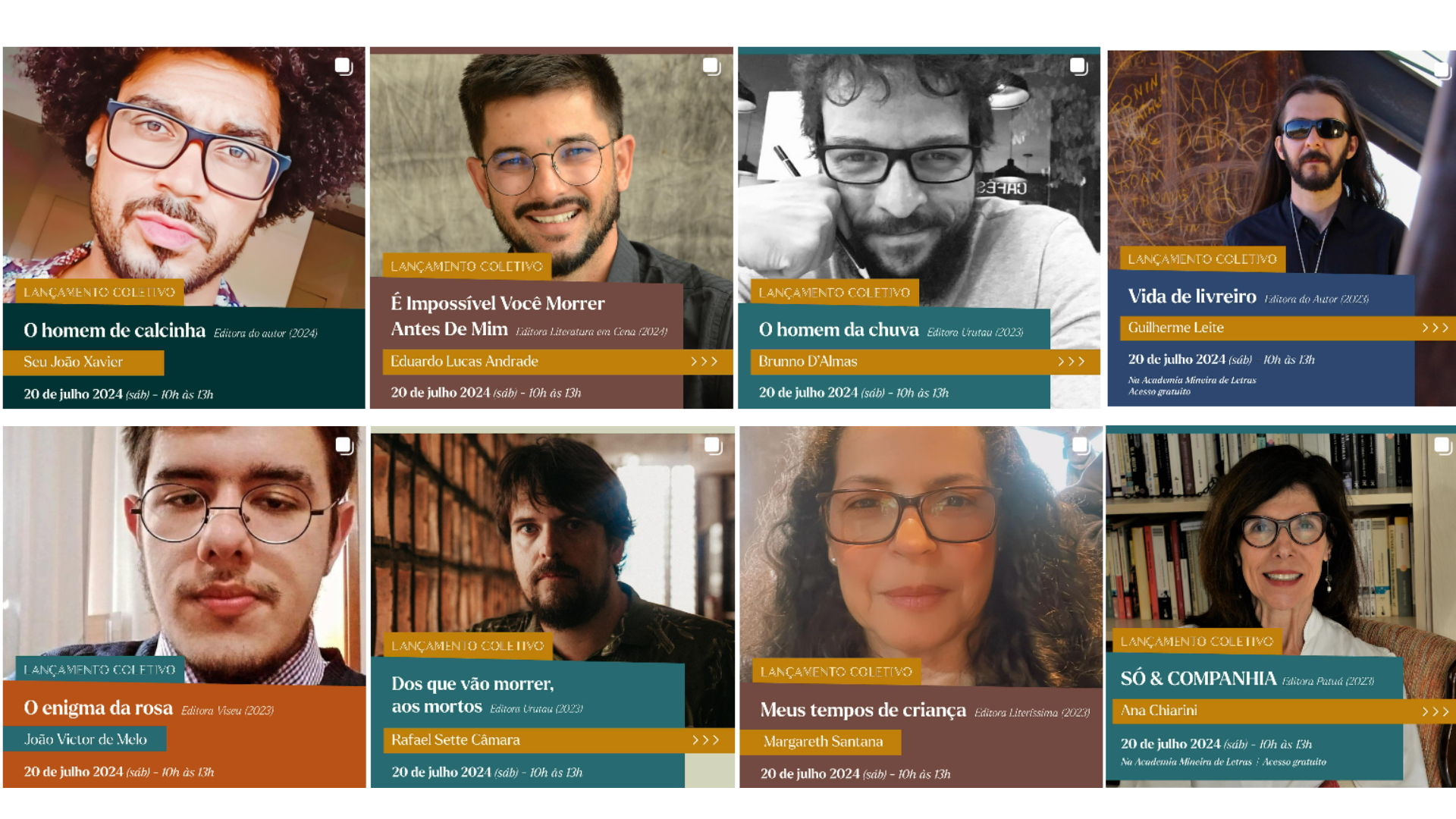 BH recebe lançamento coletivo de dez autores na Academia Mineira de Letras