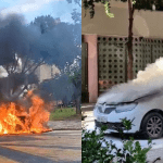 Vídeo: dois carros pegam fogo no Centro de Belo Horizonte na manhã desta segunda (22)