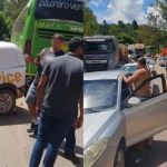 Acidente entre cinco veículos gera congestionamento de 6 km na BR-040, em Itabirito