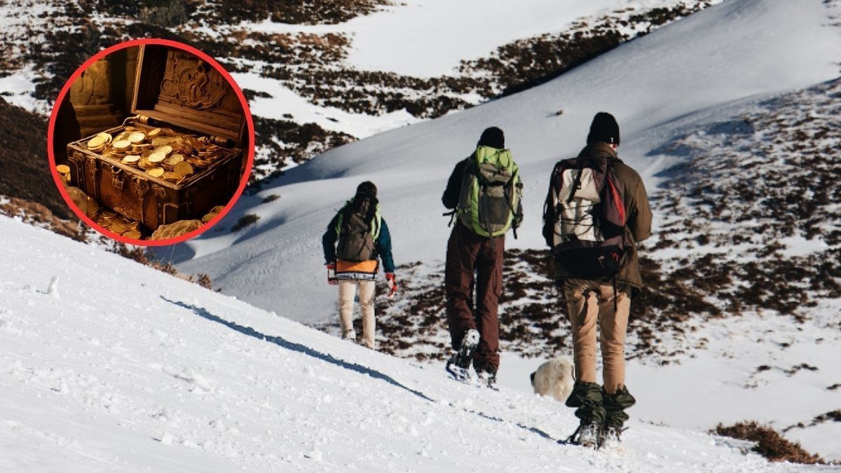 Exploradores encontram uma caixa de ferro e uma lata de alumínio na montanha e, ao abri-las, encontram 600 moedas de ouro de 1808: valem mais de 2 milhões