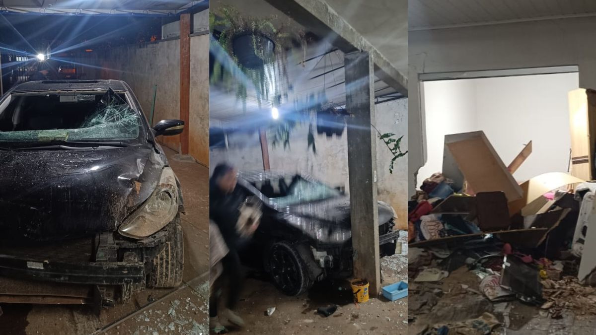 Homem joga carro contra própria casa após esposa recusar relação sexual no Paraná