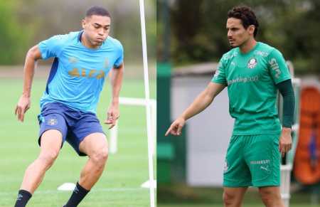 Carlos Vinicius e Raphael Veiga são esperanças de gols de Grêmio e Palmeiras, respectivamente