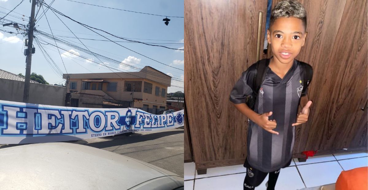 Menino morto em chacina é homenageado pela torcida do Cruzeiro no jogo desta quinta (30)