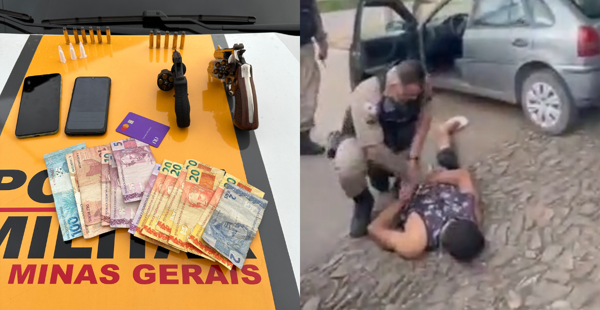 Homens são presos com armas e drogas em perseguição policial na Grande BH