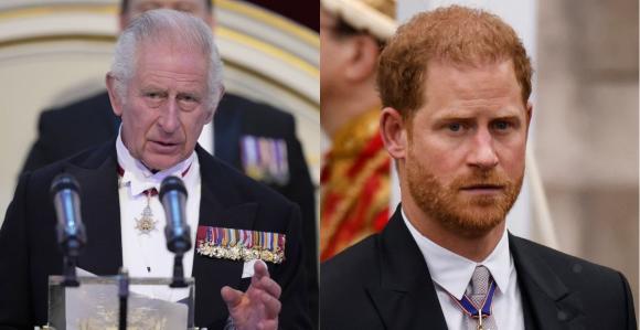 Rei Charles III e príncipe Harry
