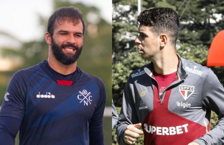 Goleiro Muriel, do Náutico, e meia Oscar, do São Paulo — equipes se enfrentam pela Copa do Brasil