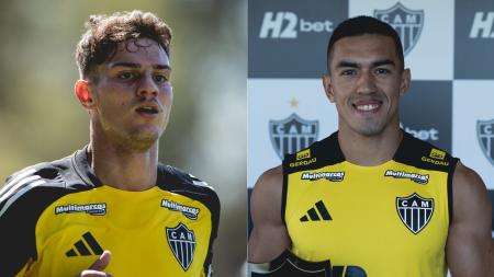 Natanael e Cuello, jogadores do Atlético