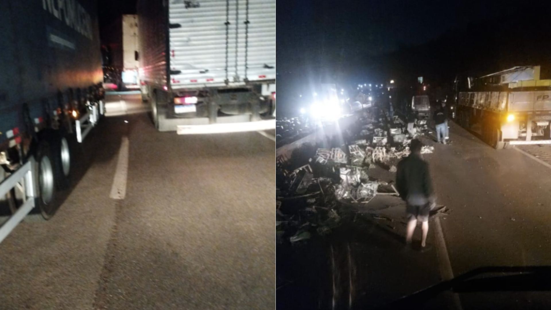 Tombamento de carreta causa 7 km de congestionamento na rodovia Fernão Dias, na Grande BH