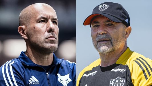 Leonardo Jardim, do Cruzeiro, e Jorge Sampaoli, do Atlético