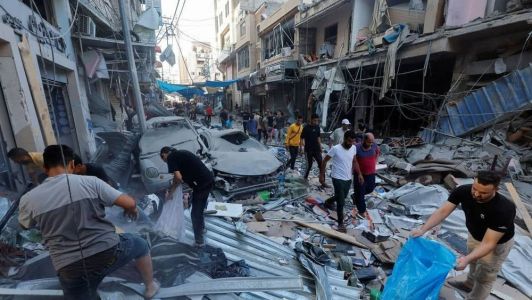 Destruição na faixa de Gaza