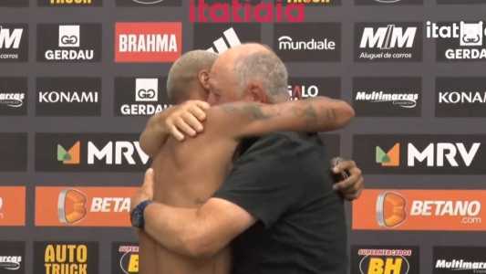 Deyverson invadiu coletiva de Felipão após Atlético 1 x 0 Cuiabá