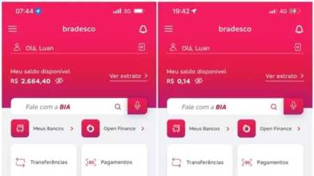 Após erro, o saldo de Luan tinha passado de R$ 0,14 para R$ 2.666,40