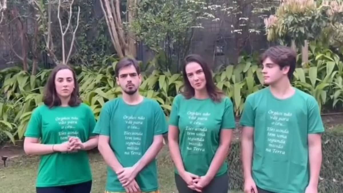 Família de Faustão participa de campanha do Ministério da Saúde sobre doação de órgãos