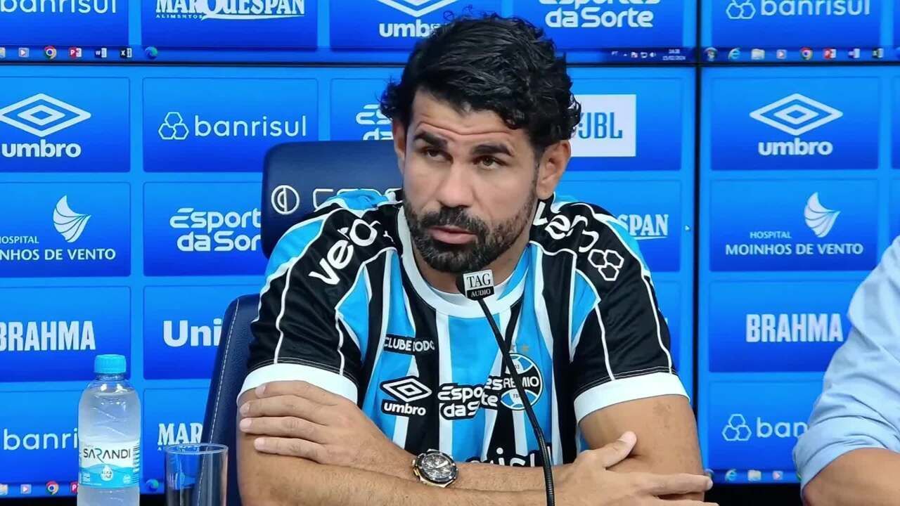 Diego Costa projeta estreia com a camisa do Grêmio