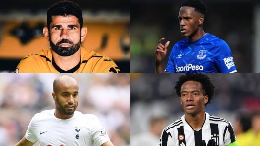 Diego Costa, Lucas Moura, Yerry Mina e Cuadrado