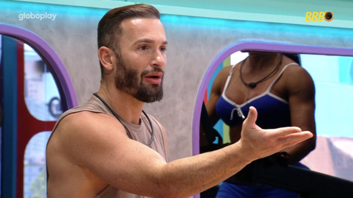 De dentro do BBB, Diego Hypolito crava porcentagem que Edilberto e Raíssa foram eliminados