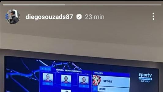 Diego Souza assiste jogo entre Sport x Vitória