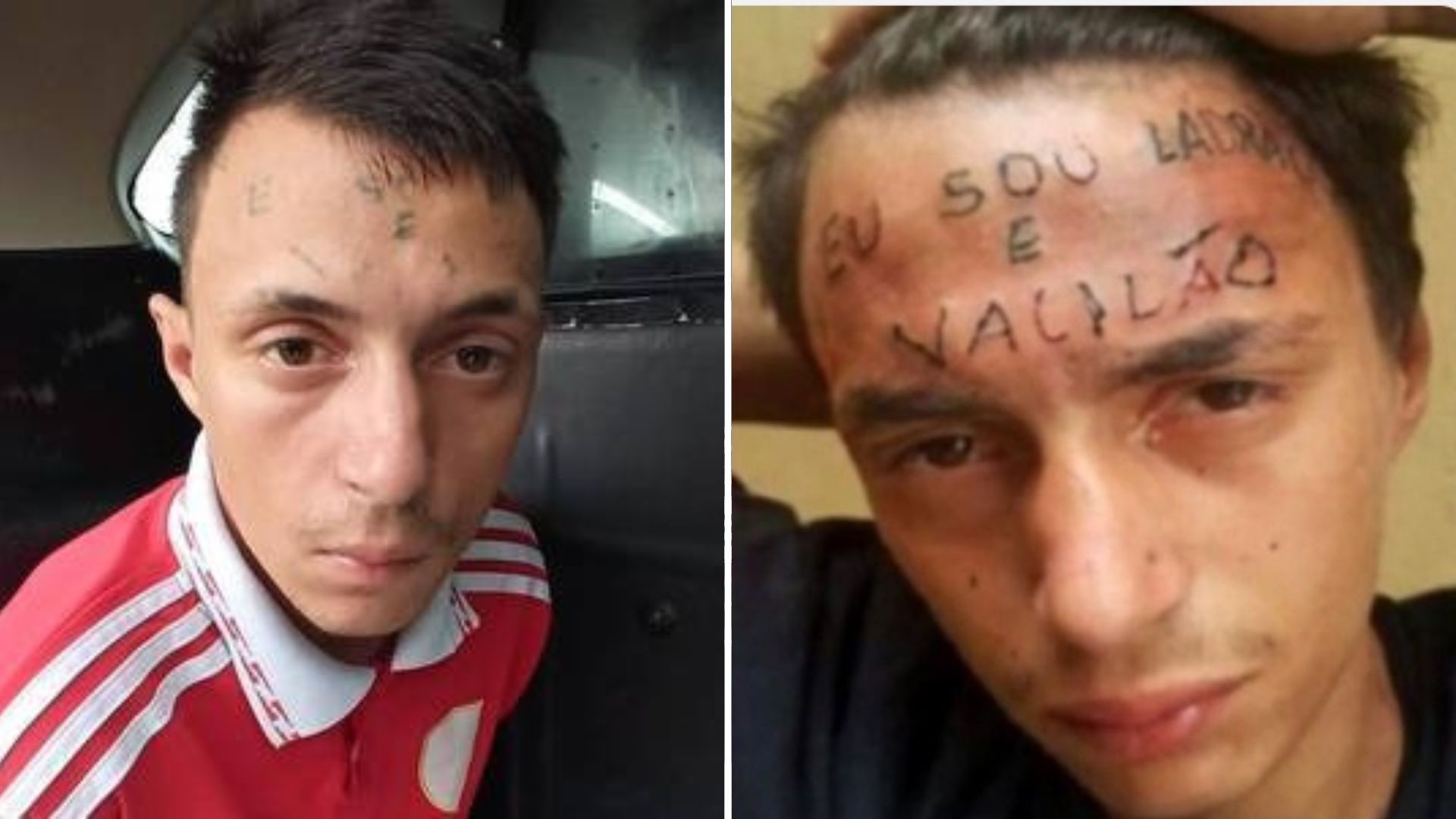 Jovem tatuado com a frase 'eu sou ladão e vacilão' é preso pela terceira vez