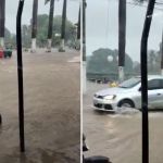 Prudente de Morais (MG) registra alagamento nesta terça-feira (2)