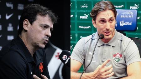 Fernando Diniz, do Vasco, e Luís Zubeldía, do Fluminense