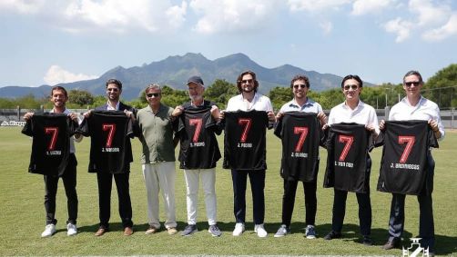 Diretoria do Vasco com representantes da 777 Partners