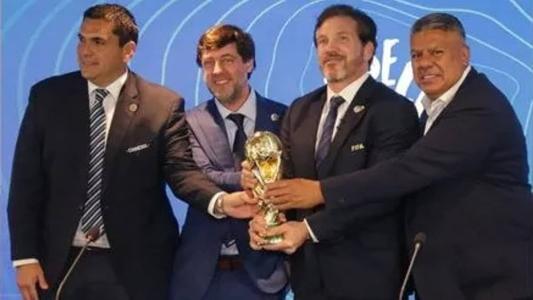 Dirigentes da América do Sul, que conseguiram três jogos da Copa-2030 no continente