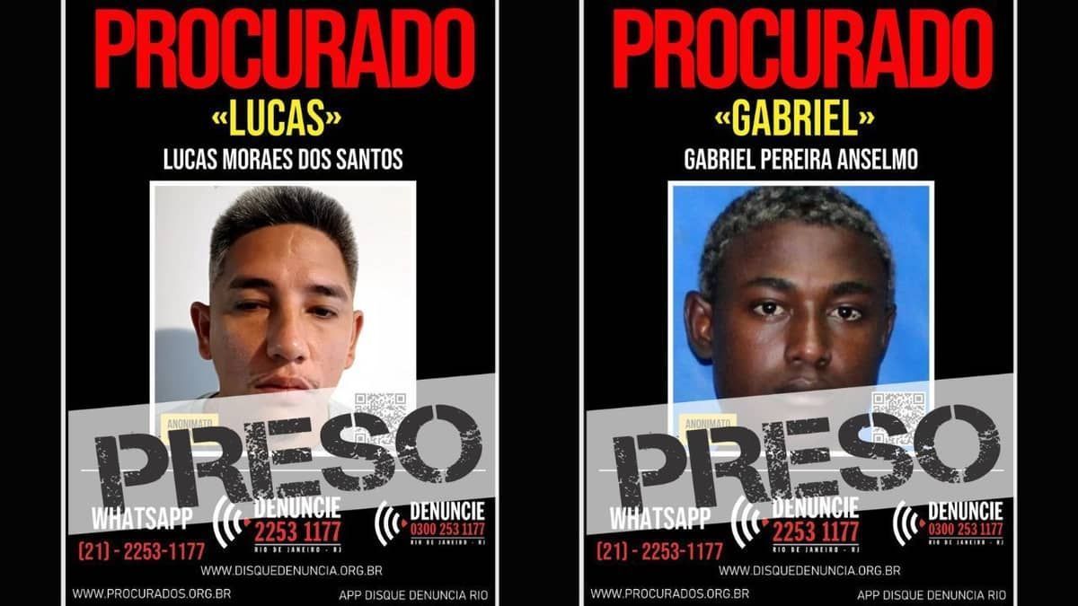 Disque Denúncia leva à recaptura de dois traficantes no RJ