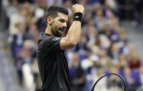 Nova Djokovic em ação nas quartas de final do US Open 2025