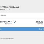 Aposentada digita CPF no sistema do TSE e 'faz doação' de R$ 490 milhões a candidato