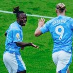Haaland e Álvarez marcam, e Manchester City supera o Brighton no Campeonato Inglês