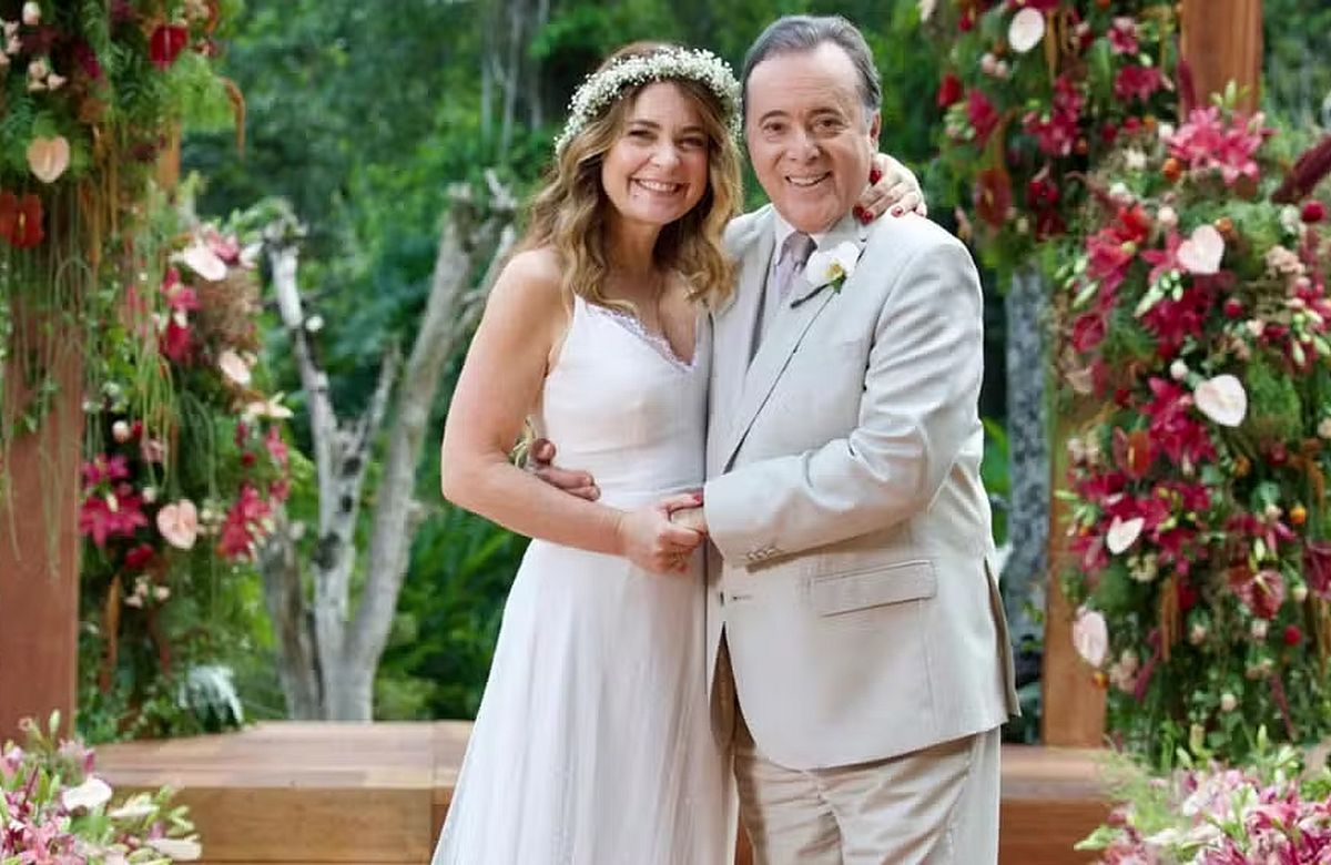 Tony Ramos grava casamento em 'Dona de Mim', novela com cenário atingido por incêndio da Globo