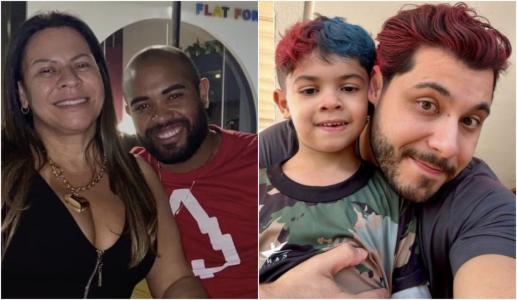 Dona Ruth e o marido; Léo e Murilo Huff