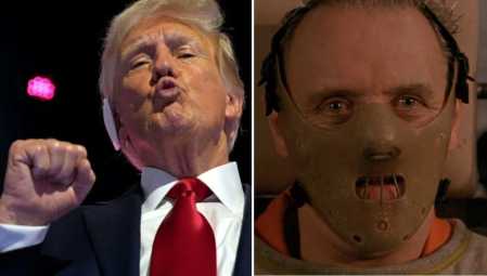 Fotos mostram Donald Trump e Hannibal Lecter