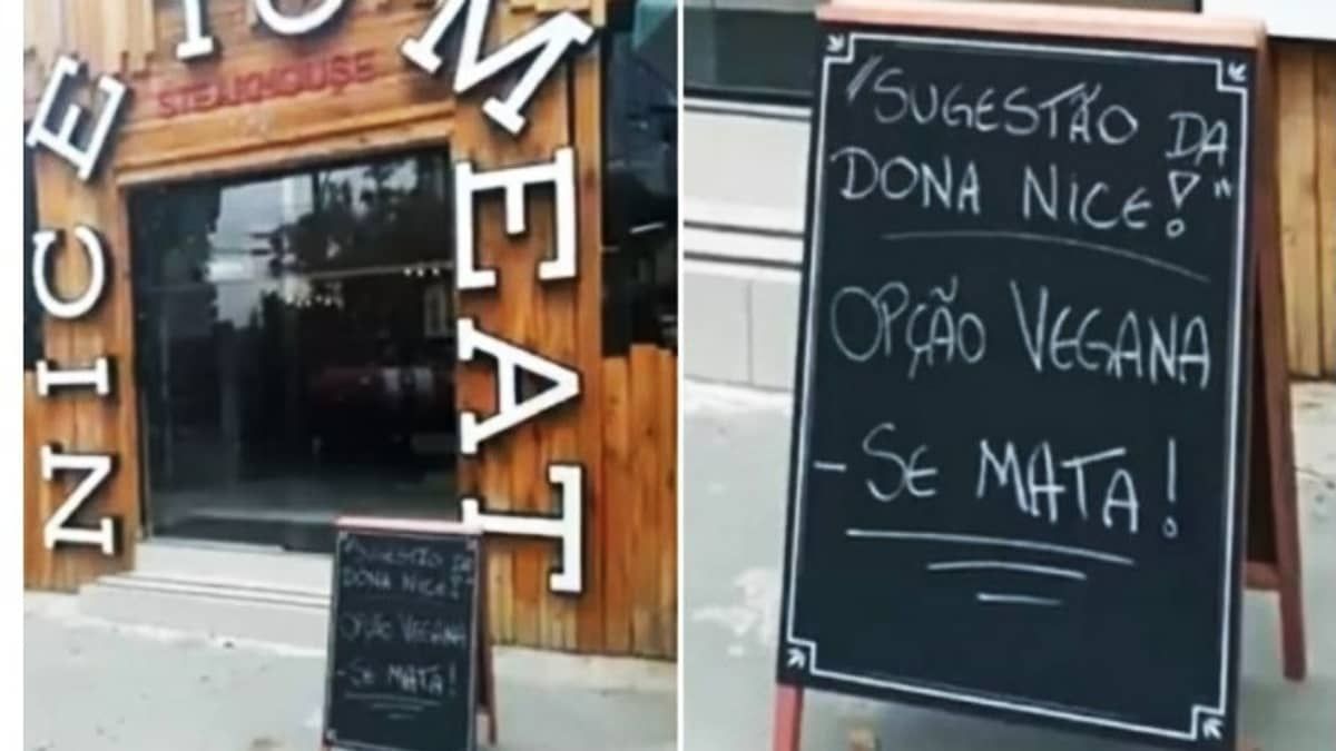 Churrascaria de Santos sugere que os veganos ‘se matem’ 
