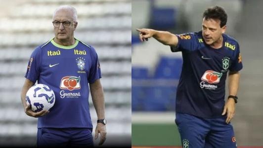 Dorival Júnior e Fernando Diniz nos tempos de Seleção Brasileira