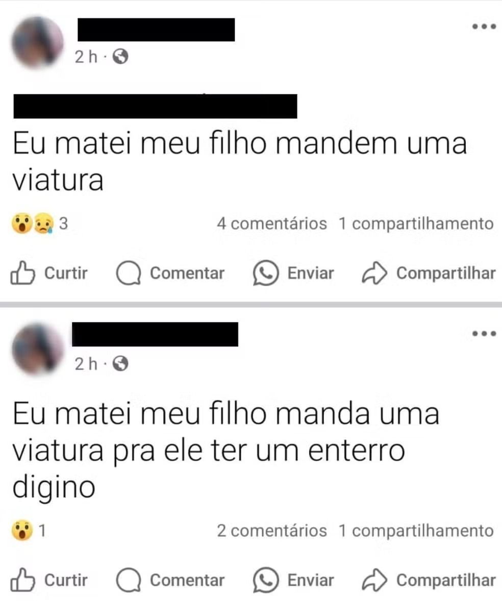 Mulher mata criança de 4 anos no RJ e confessa crime na internet: 'matei meu filho, mandem uma viatura'