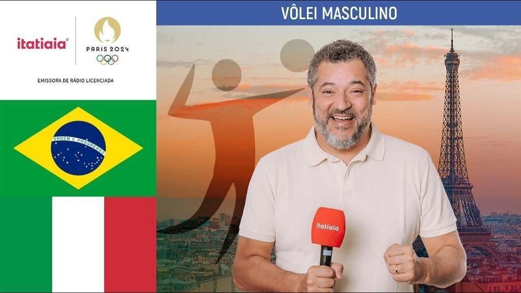 Brasil x Itália em Paris: assista, ao vivo, à transmissão do Vôlei Masculino na Itatiaia
