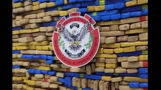 Droga estava escondida em carga de presunto