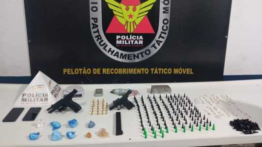 Drogas e arma apreendida