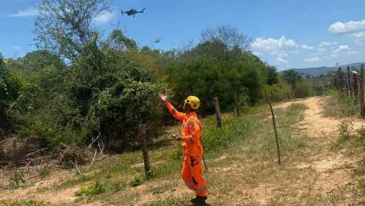 Drone é usado nas buscas por homem que desapareceu em Salinas