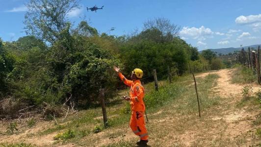 Drone é usado nas buscas por homem que desapareceu em Salinas