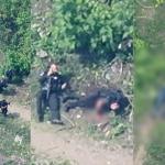 Drone registra momento em que policial é atingido na cabeça durante megaoperação do Rio