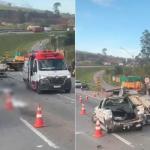 Vídeo: duas pessoas morrem em grave acidente na Fernão Dias, no Sul de Minas