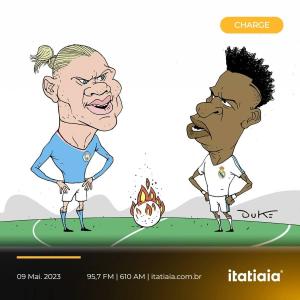 Duelo entre Haaland e Vini Júnior na Liga dos Campeões