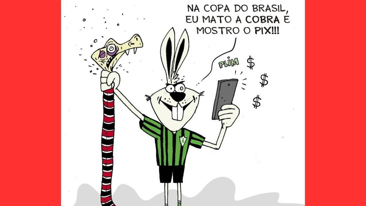 Charge do Duke: veja como cartunista desenhou vitória do América