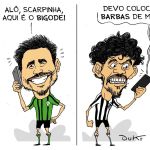Charge do Duke | O reencontro entre Willian Bigode e Gustavo Scarpa em BH