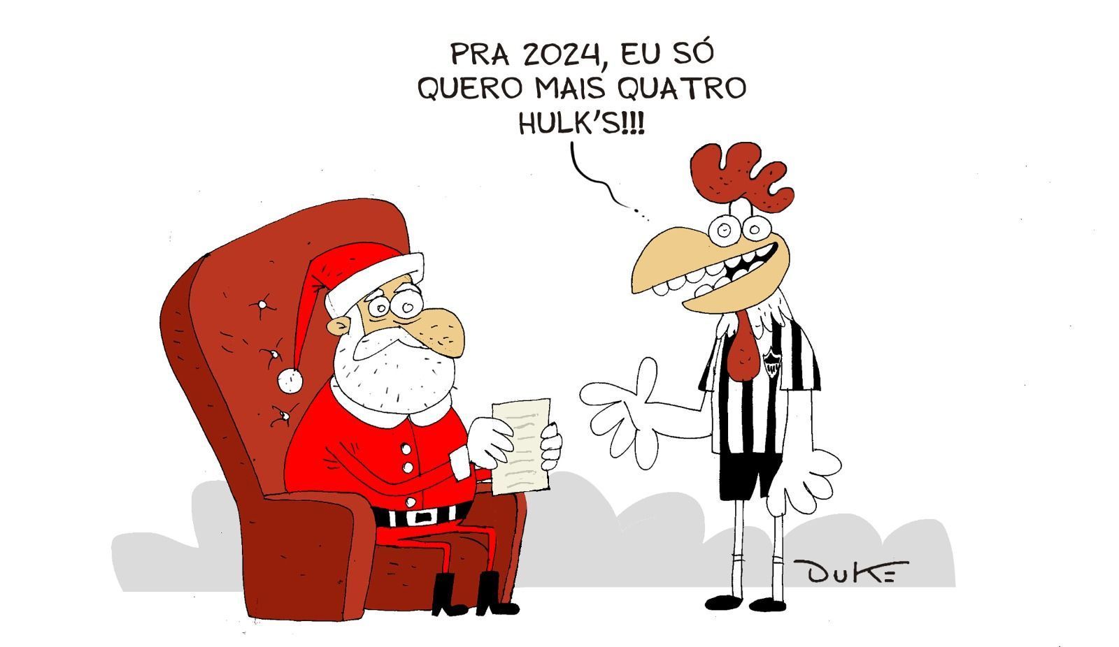 Charge do Duke: a 'lista de presentes' do torcedor do Atlético