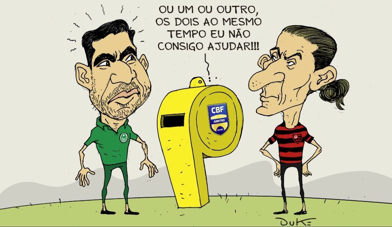 Charge do Duke | A arbitragem polêmica em Flamengo 3 x 2 Palmeiras